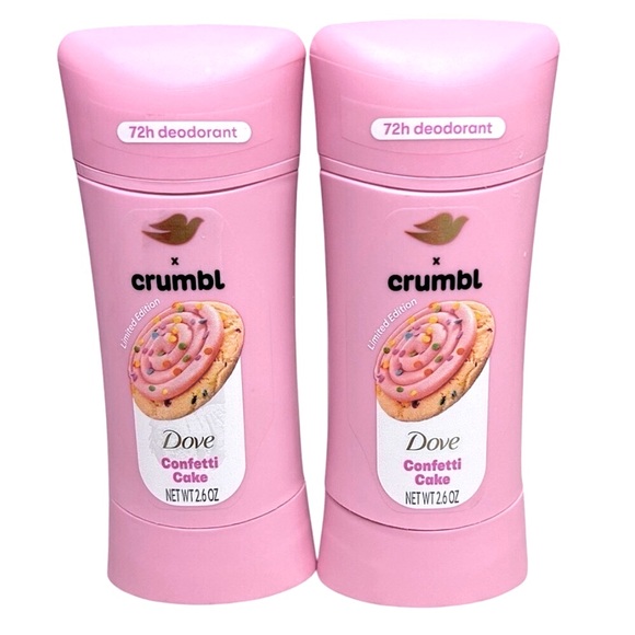 Dove x Crumbl Confetti Cake Deodorant- Limited Edition - pack of 2- New! - Picture 1 of 10